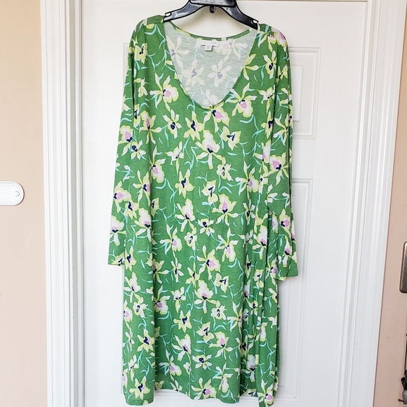 J. Jill Dresses & Skirts - J. Jill Gathered Floral Tunic Dress